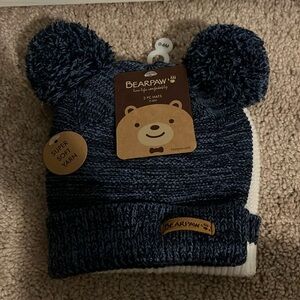 NWT! BearPaw 2 PC hats 0-6M